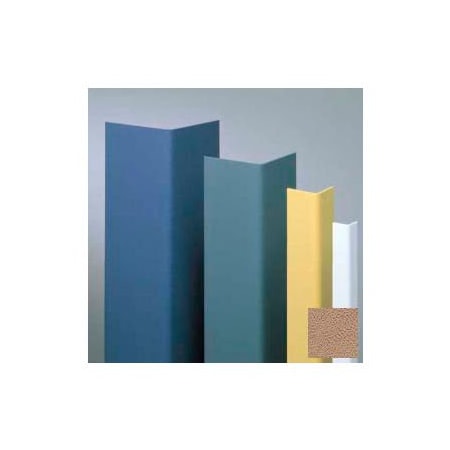 Pawling Vinyl Surface Mounted Corner Guard, 90Deg Corner, 3/4" Wings, 4'H, Mocha, Vinyl W/ Tape Applied CGT-34-4-288